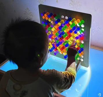 Деревянная панель со штифтами (30&times;30 см) Развивающая доска для детей Доска для творчества Обучающие игрушки для детей 7743 фото