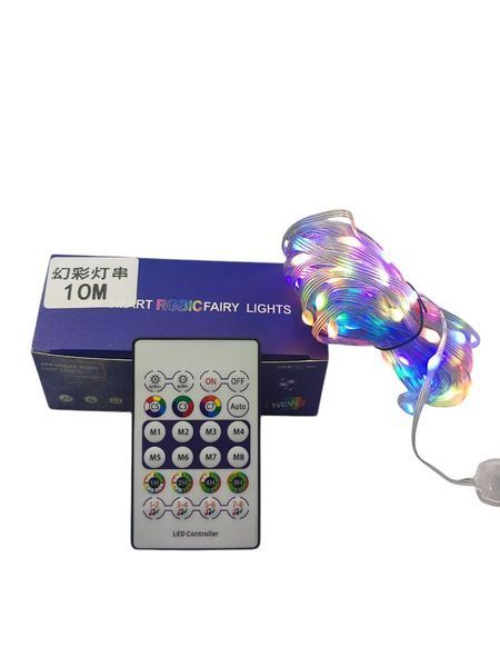 Умная светодиодная USB гирлянда RGB с Bluetooth 10 м Гирлянда на елку уличная 10 м Смарт гирлянда на елку 69 фото