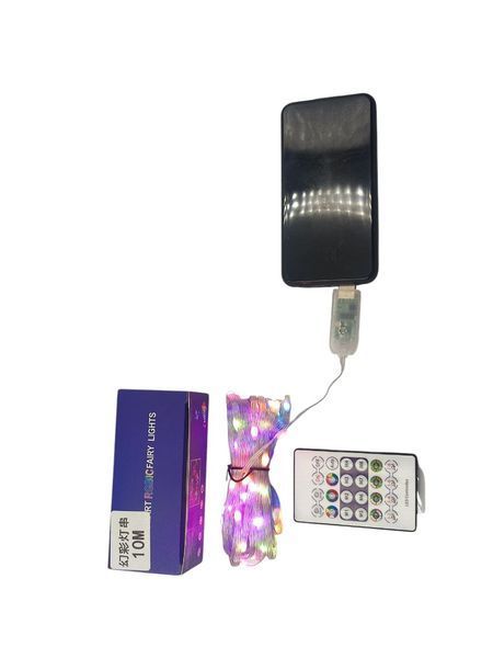 Умная светодиодная USB гирлянда RGB с Bluetooth 10 м Гирлянда на елку уличная 10 м Смарт гирлянда на елку 69 фото