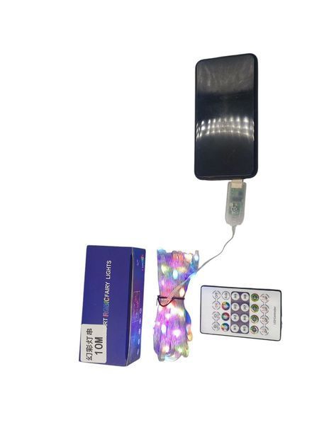 Умная светодиодная USB гирлянда RGB с Bluetooth 10 м Гирлянда на елку уличная 10 м Смарт гирлянда на елку 69 фото