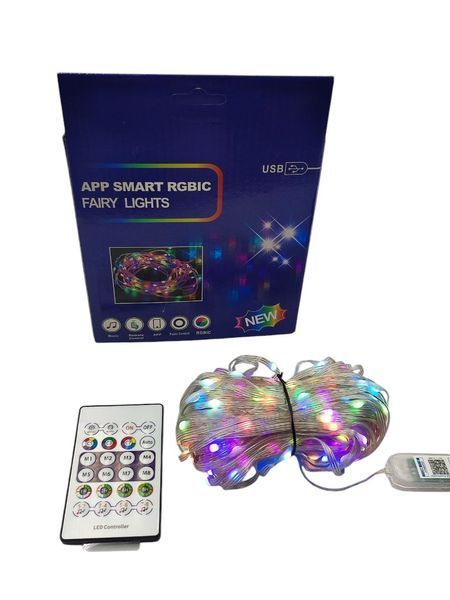Умная светодиодная USB гирлянда RGB с Bluetooth 20 м  Смарт гирлянда на елку 20 м Usb гирлянда 20 м 67 фото