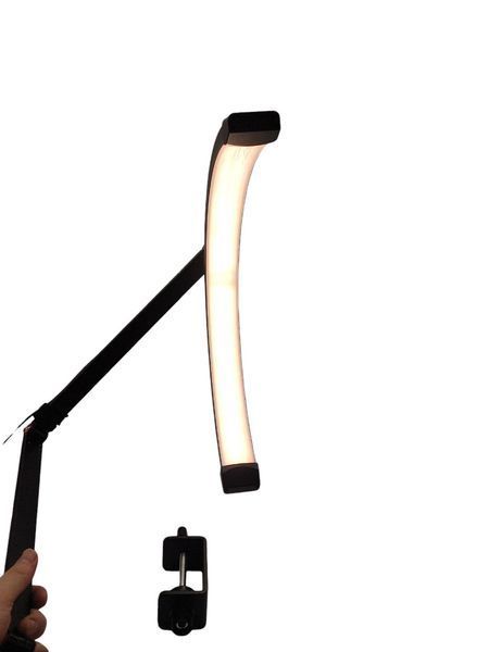 Безтіньова LED-дуга лампа для косметології зі світлодіодами чорний колір Безтіньова LED лампа  Лампа дуга для косметології зі світлодіодами  Студійне безтіньове світло для косметології  чорний 133 фото